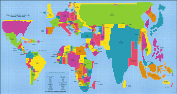 Distorted Map Of The World Distorted Population Maps