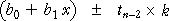 yHat +- t(n-2)*sd(yHat)