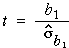 t=b1/sdHat(b1)