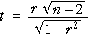 t=b1/sdHat(b1)