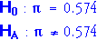 H0:pi=0.574, HA:pi!=0.574